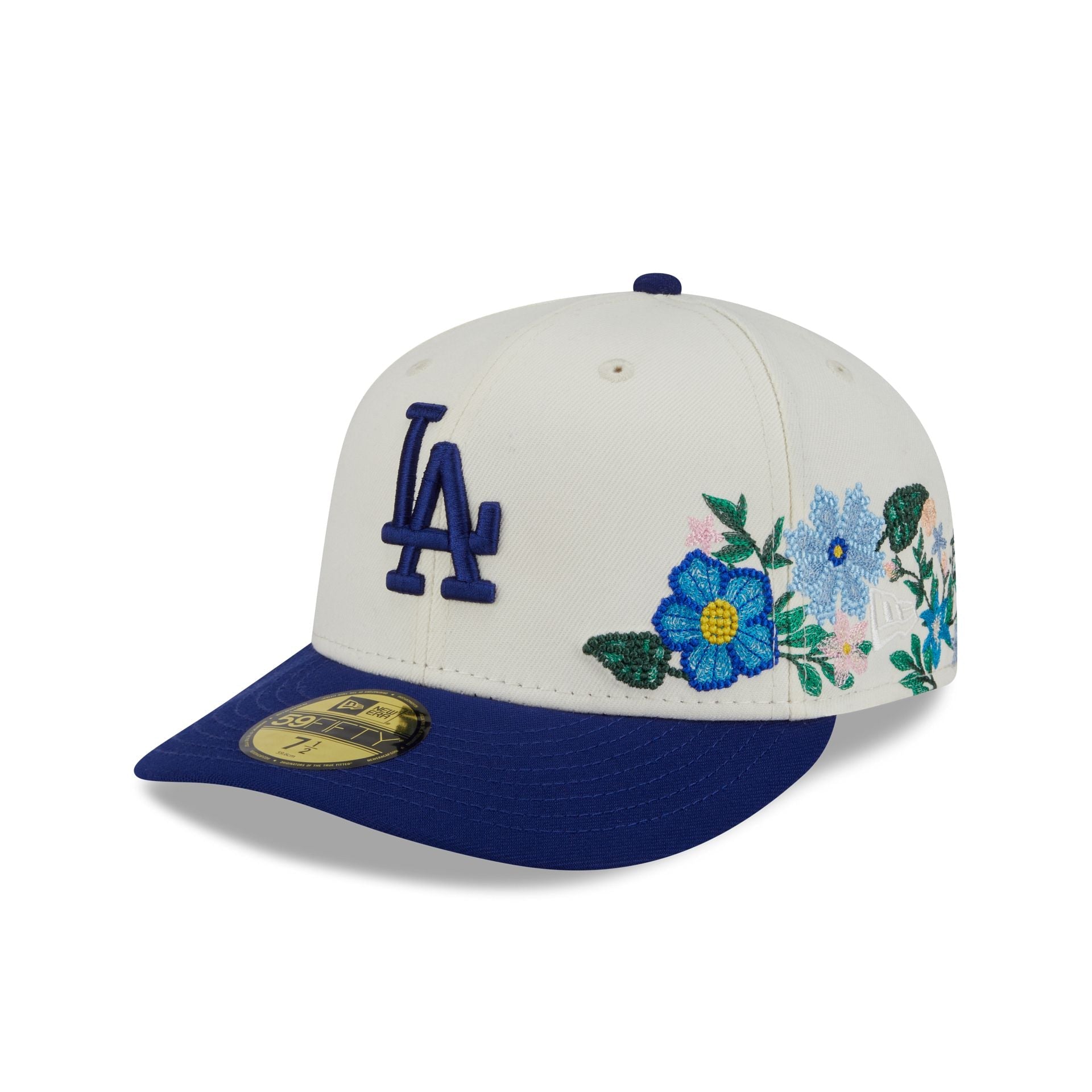 Los Angeles Dodgers Tonal Florals White 59FIFTY Fitted Hat