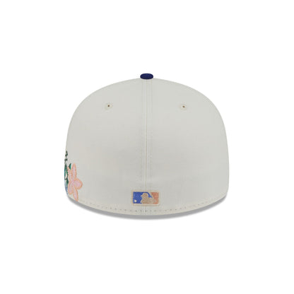 Los Angeles Dodgers Tonal Florals White 59FIFTY Fitted Hat