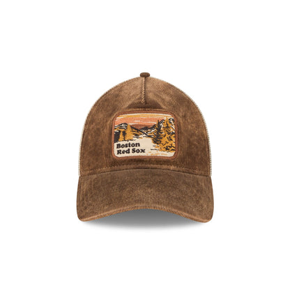 Boston Red Sox Vintage Landscape Brown 9TWENTY A-Frame Trucker Hat