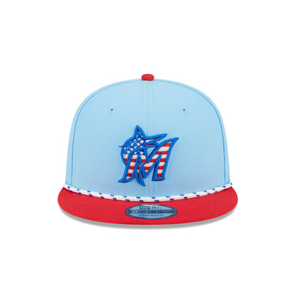 Miami Marlins Independence Day 2025 9FIFTY Snapback Hat