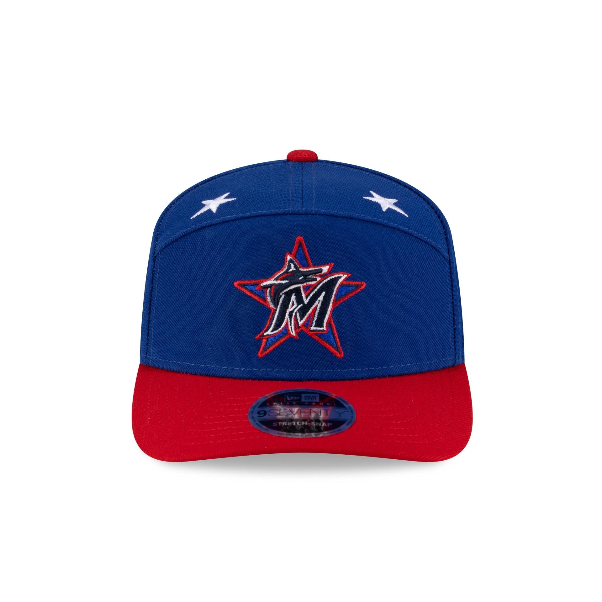 Miami Marlins 2025 All-Star Game Workout Split Panel 9SEVENTY Stretch-Snap Hat