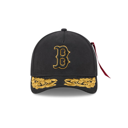 Alpha Industries x Boston Red Sox Black 9FORTY M-Crown A-Frame Snapback Hat