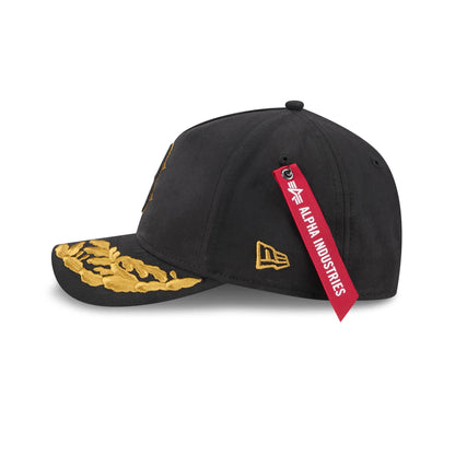 Alpha Industries x Boston Red Sox Black 9FORTY M-Crown A-Frame Snapback Hat