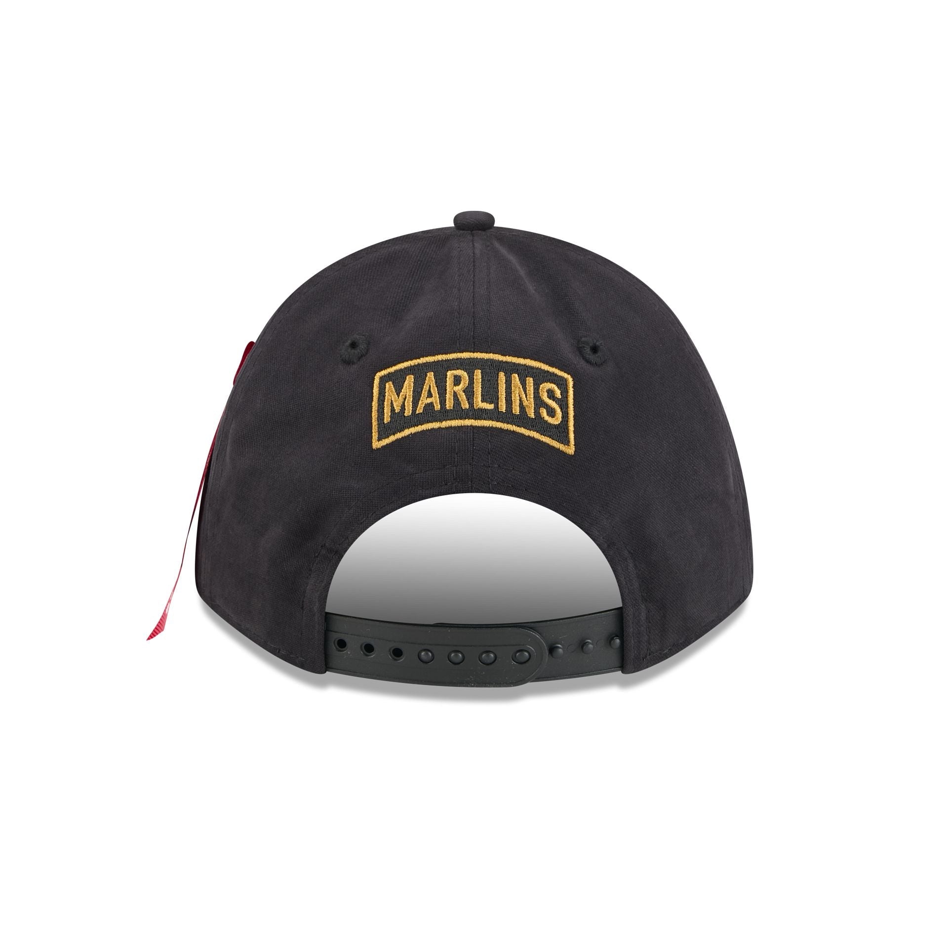 Alpha Industries x Miami Marlins Black 9FORTY M-Crown A-Frame Snapback Hat