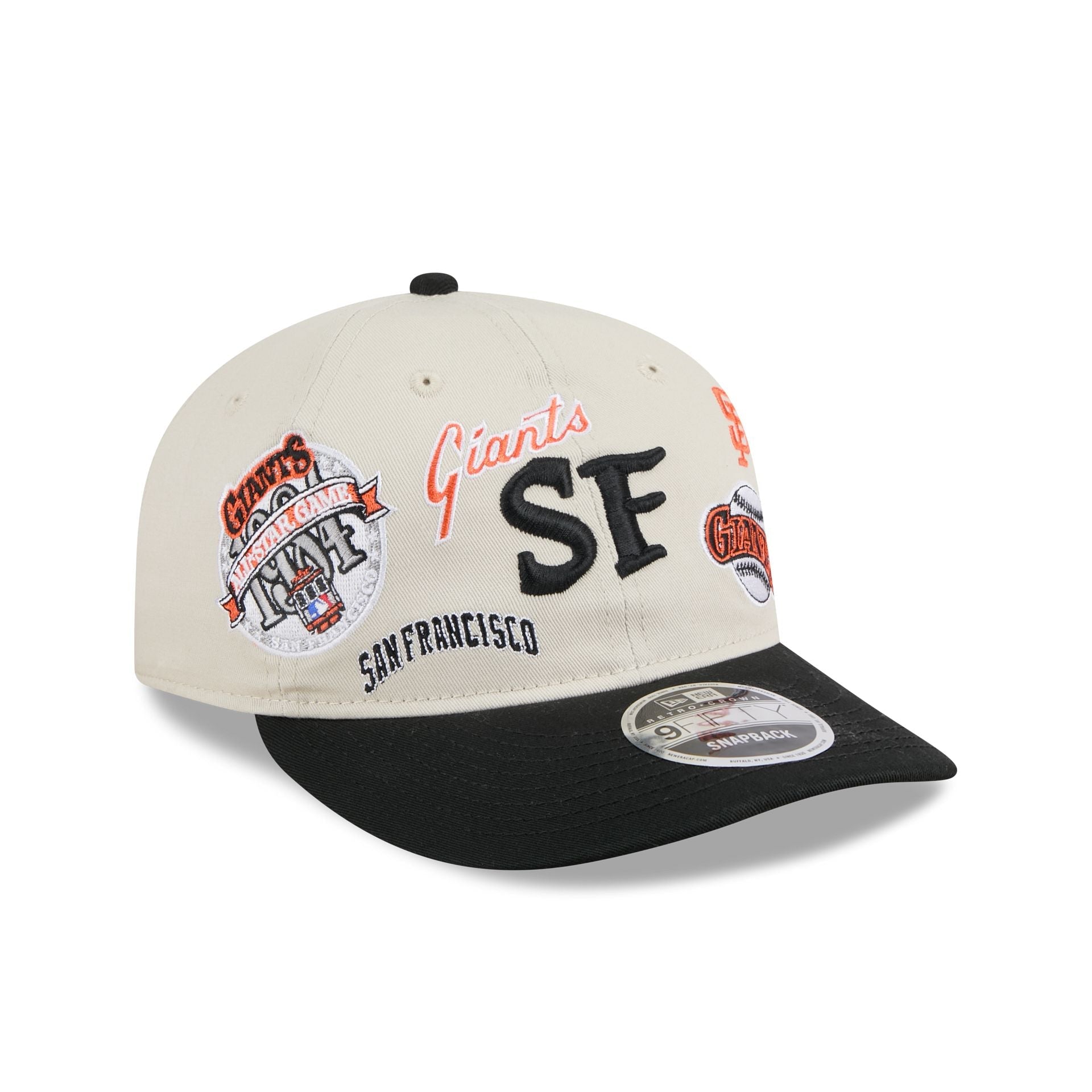 San Francisco Giants Scattered Patches Retro Crown 9FIFTY Snapback Hat