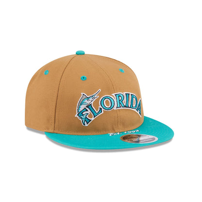 Miami Marlins Wheat Retro Crown 9FIFTY Snapback Hat