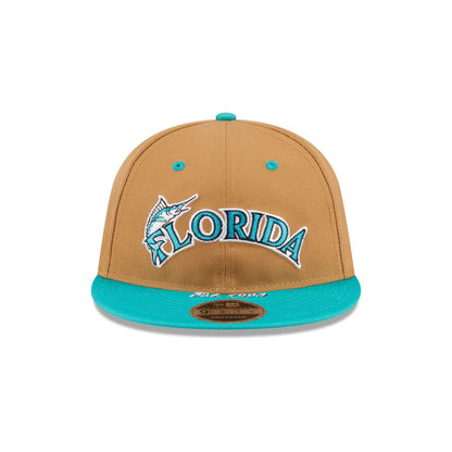 Miami Marlins Wheat Retro Crown 9FIFTY Snapback Hat