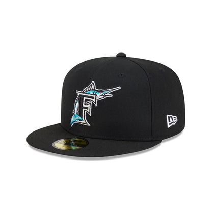 Miami Marlins Floral Undervisor 59FIFTY Fitted Hat
