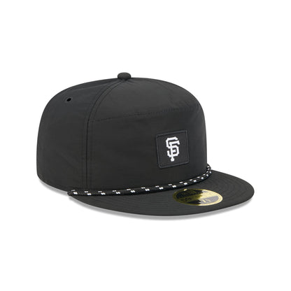 San Francisco Giants Black Poly Rope Split Panel 59FIFTY Fitted Hat