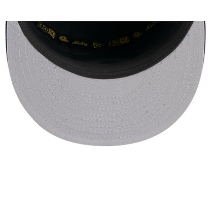 Boston Red Sox Black Poly Rope Split Panel 59FIFTY Fitted Hat