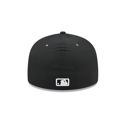 Los Angeles Dodgers Black Poly Rope Split Panel 59FIFTY Fitted Hat