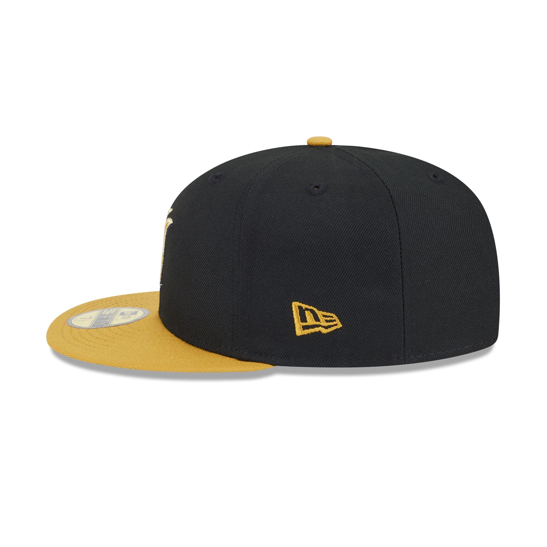 Miami Marlins Metallic Gold Logo 59FIFTY Fitted Hat