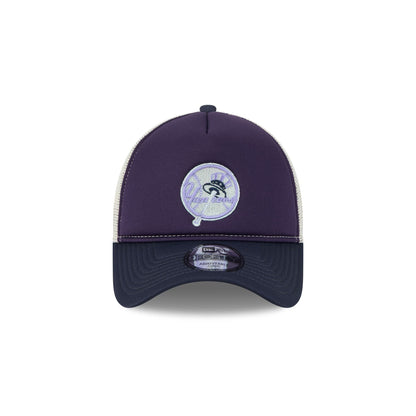 New York Yankees Navy Purple 9FORTY A-Frame Trucker Hat