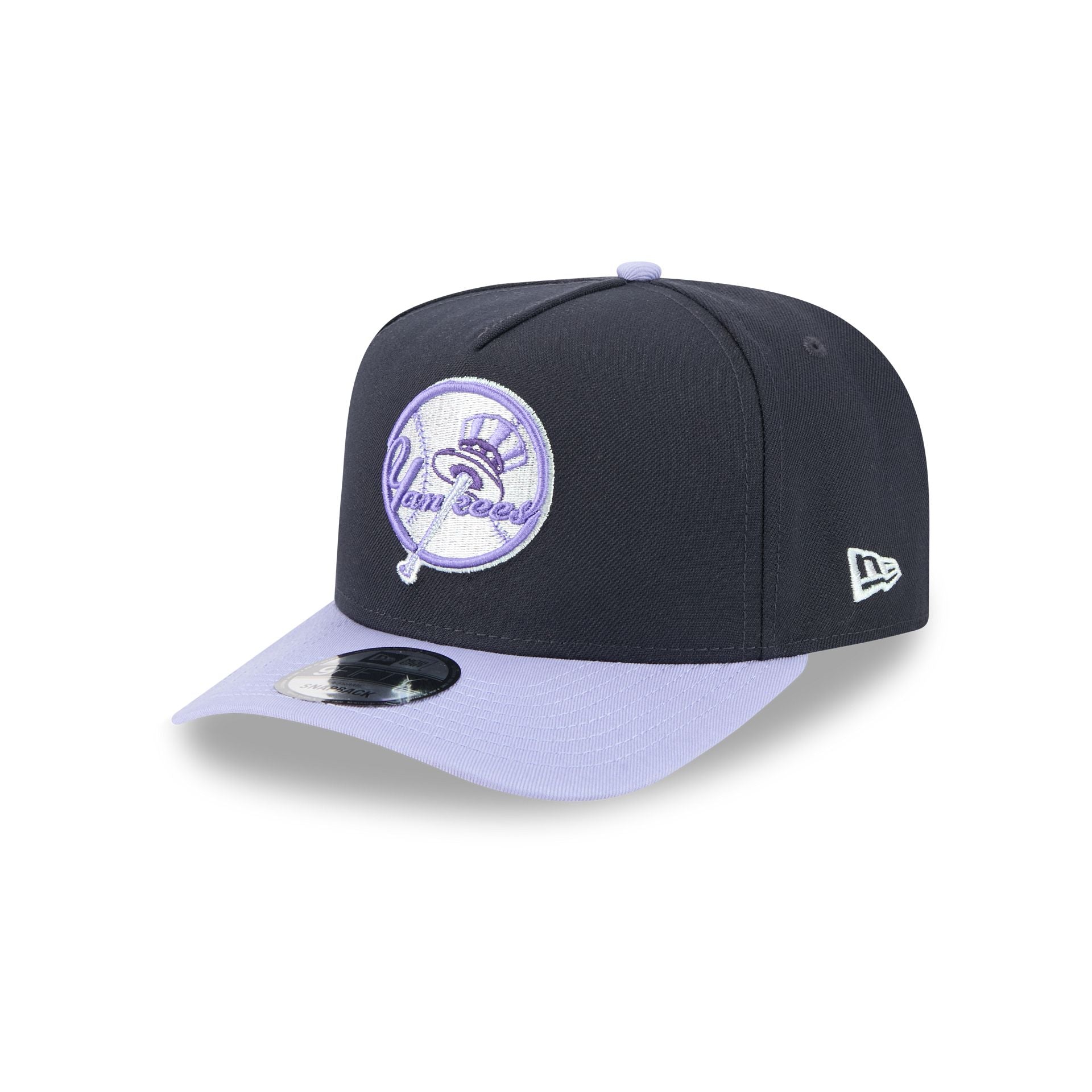 New York Yankees Navy Lavender 9FIFTY A-Frame Snapback Hat