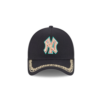 New York Yankees Ornate Visor 9FORTY A-Frame Snapback Hat