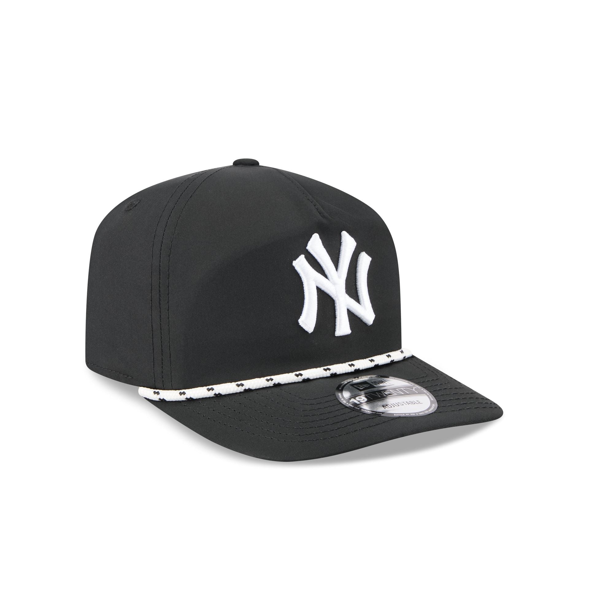 New York Yankees Black and White Rope 19TWENTY Snapback Hat