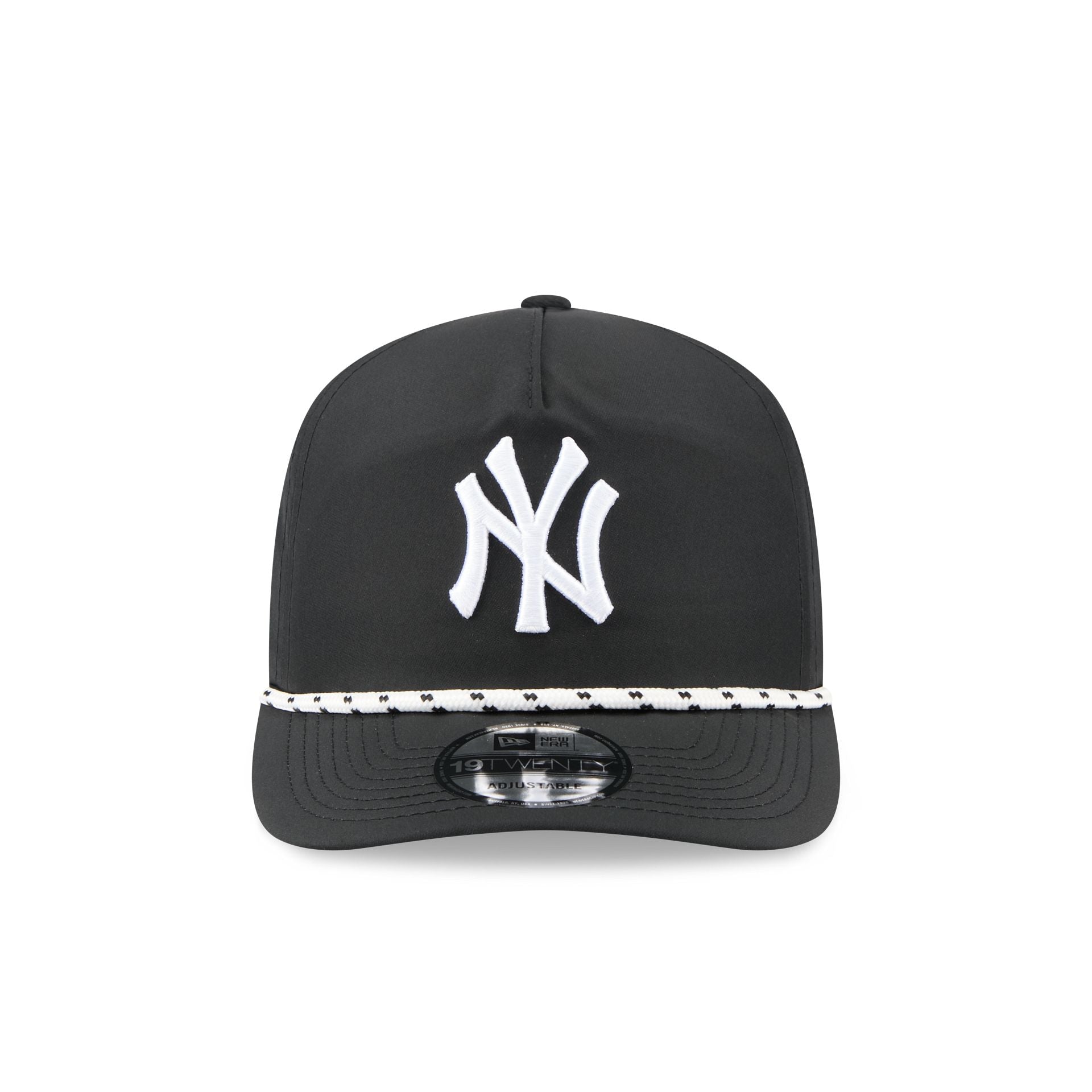 New York Yankees Black and White Rope 19TWENTY Snapback Hat