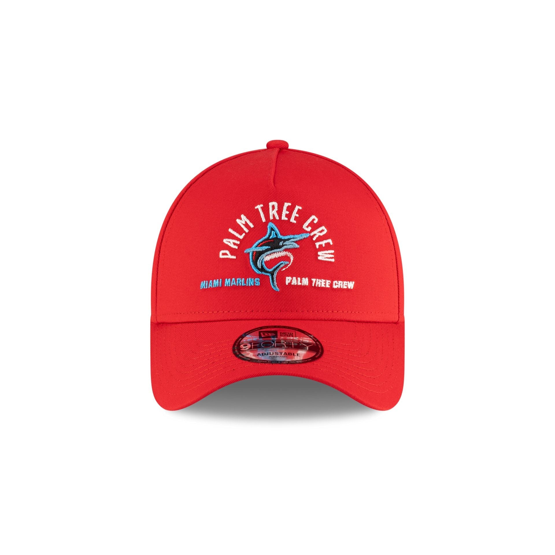 Palm Tree Crew x Miami Marlins Red 9FORTY A-Frame Snapback Hat