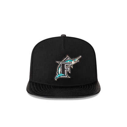 Miami Marlins Wool Letterman 9FIFTY A-Frame Snapback Hat