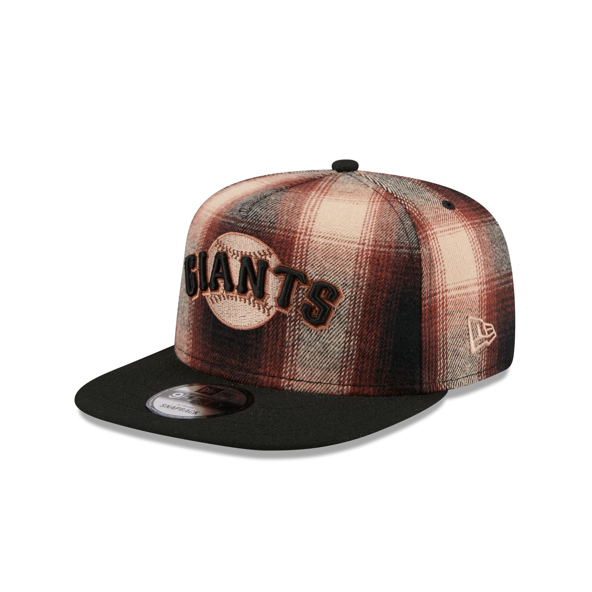 San Francisco Giants Grunge Plaid 9FIFTY A-Frame Adjustable Hat