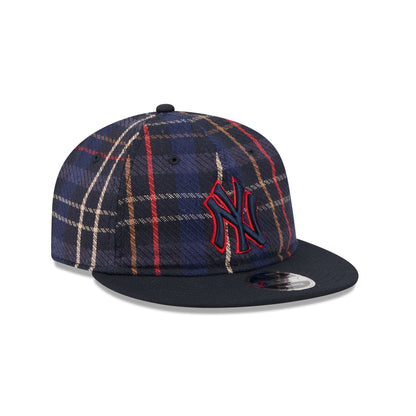 New York Yankees Grunge Plaid Retro Crown 9FIFTY Adjustable Hat