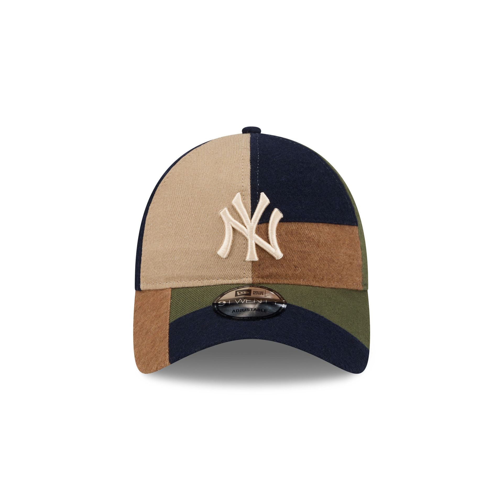 New York Yankees Three Looms Cotton Twill Patchwork 9TWENTY Adjustable Hat