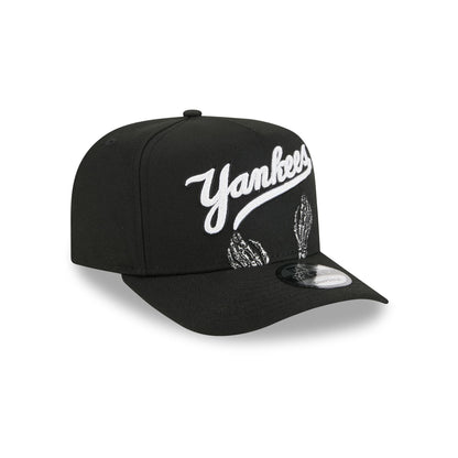 New York Yankees Skeletal Script 9FIFTY A-Frame Snapback Hat