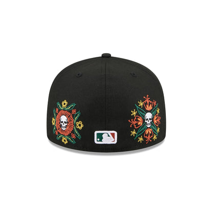 New York Yankees Day of the Dead Skull & Flowers 59FIFTY Fitted Hat