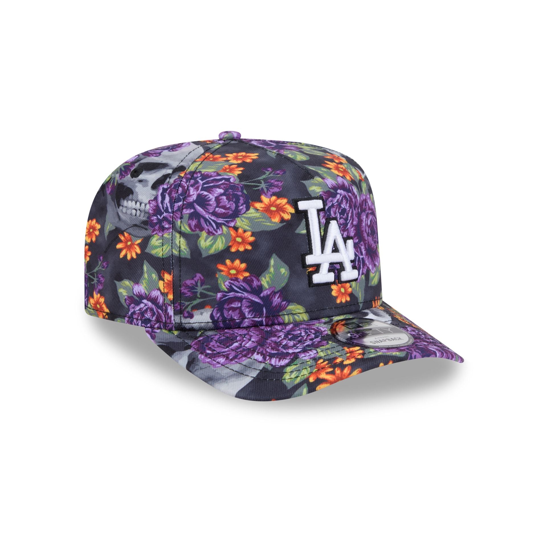 Los Angeles Dodgers Day of the Dead Skull & Roses 9FIFTY A-Frame Snapback