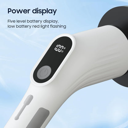 Electric Spin Scrubber 4000mAh Adjustable Handle 8 Brush Heads Bathroom Kitchen Floor Cleaner 380–500 RPM