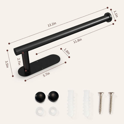Paper Towel Holder Under Cabinet Wall Mount Self Adhesive SUS304 Stainless Steel 13 Inch