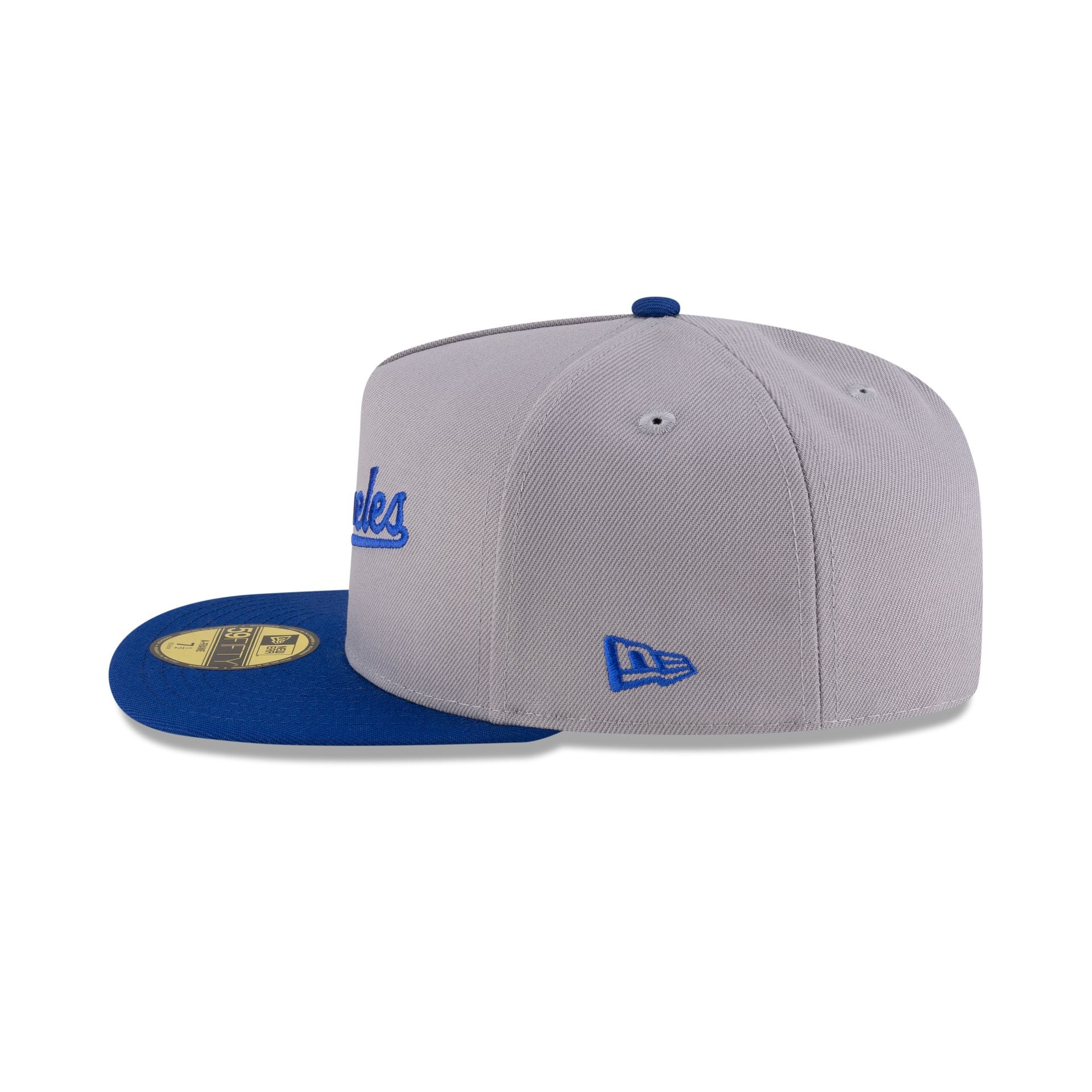 Just Caps League Sidepatch Gray Los Angeles Dodgers 59FIFTY A-Frame Fitted Hat