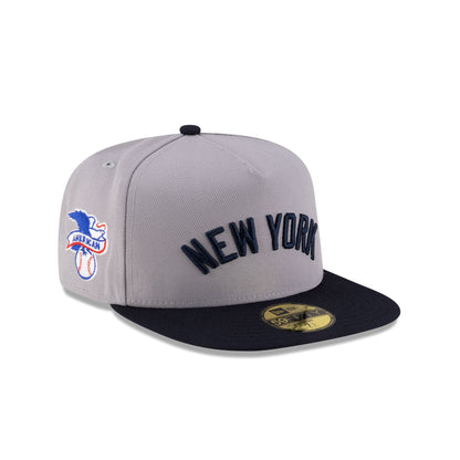 Just Caps League Sidepatch Gray New York Yankees 59FIFTY A-Frame Fitted Hat