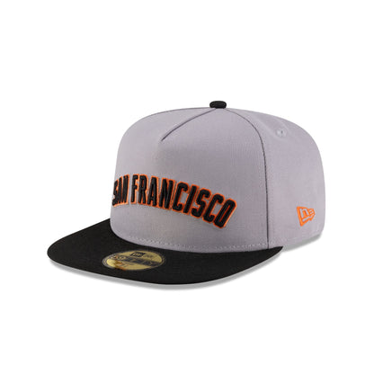 Just Caps League Sidepatch Gray San Francisco Giants 59FIFTY A-Frame Fitted Hat