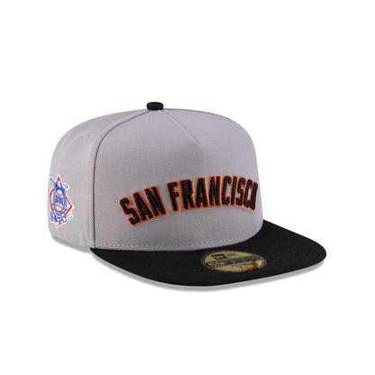 Just Caps League Sidepatch Gray San Francisco Giants 59FIFTY A-Frame Fitted Hat