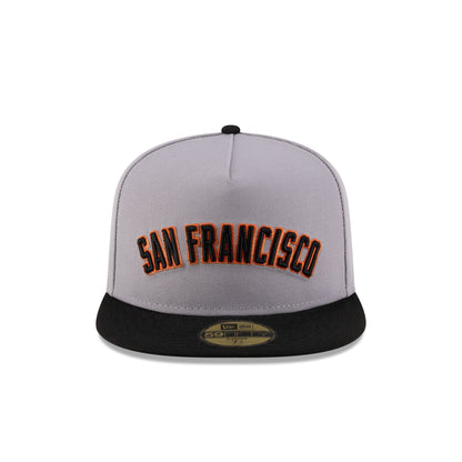 Just Caps League Sidepatch Gray San Francisco Giants 59FIFTY A-Frame Fitted Hat