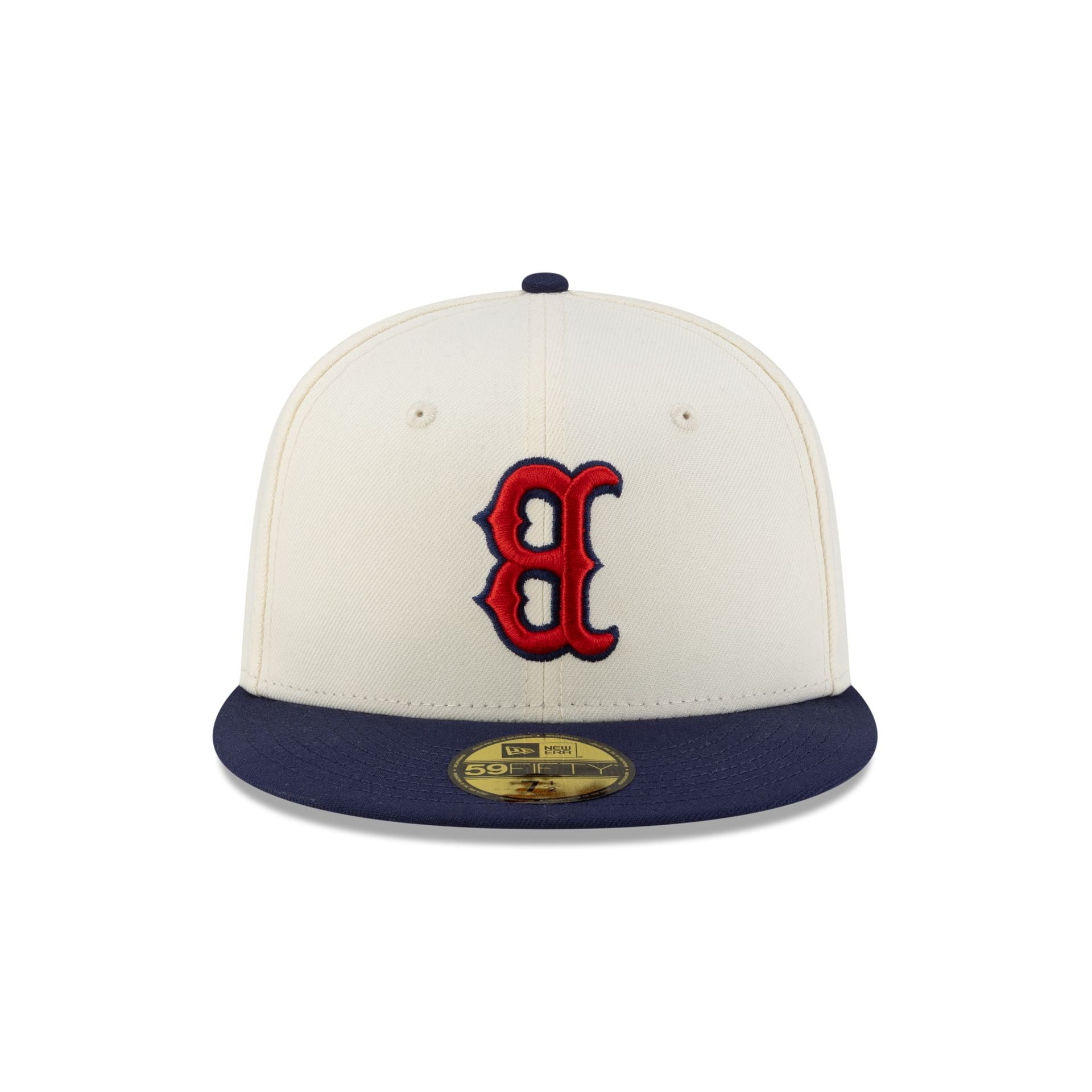 Boston Red Sox Upside Down Logo Chrome 59FIFTY Fitted Hat