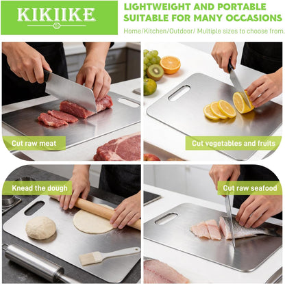 Titanium Cutting Board Double Sided Food Grade Non Stick Durable Easy Clean 13.3 x 9 Inch