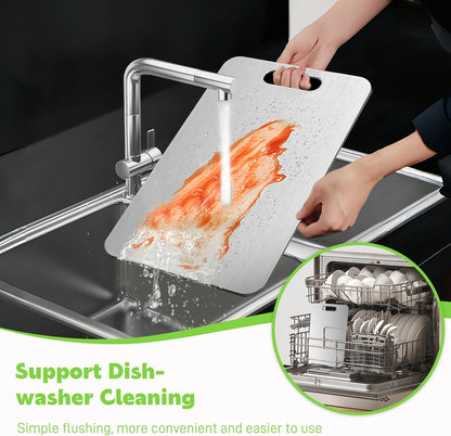 Titanium Cutting Board Double Sided Food Grade Non Stick Durable Easy Clean 13.3 x 9 Inch