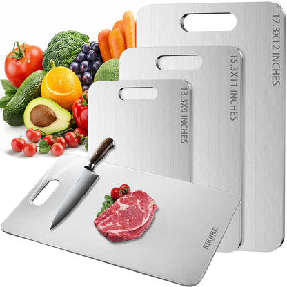 Titanium Cutting Board Double Sided Food Grade Non Stick Durable Easy Clean 13.3 x 9 Inch